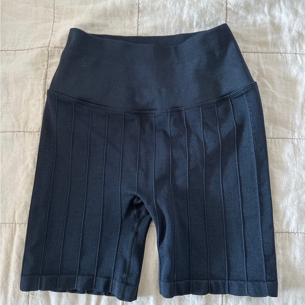 Spiritual gangster black biker shorts